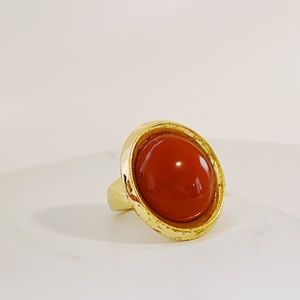 Ruby Red Stone Gold Ring